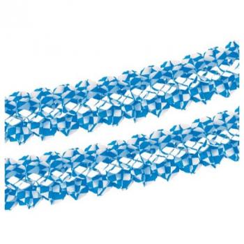 Bayrisch Blau Girlande Papier 4m x 16cm