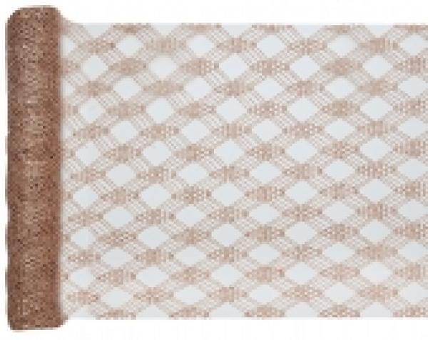Lurex Tischläufer rosegold 28cmx3m
