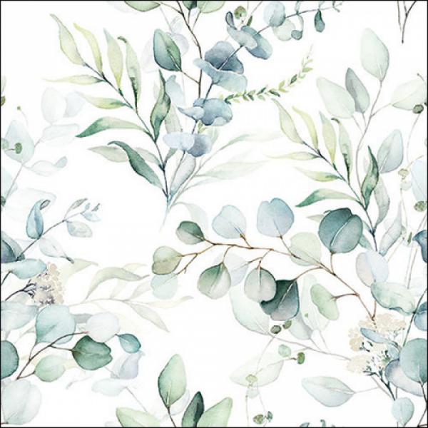 Eucalyptus All Over Tissue Serviette 33x33cm, 20 Stk.