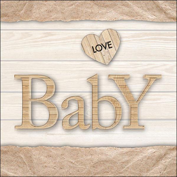 Baby love nature Tissue Serviette 33x33cm, 20 Stk.