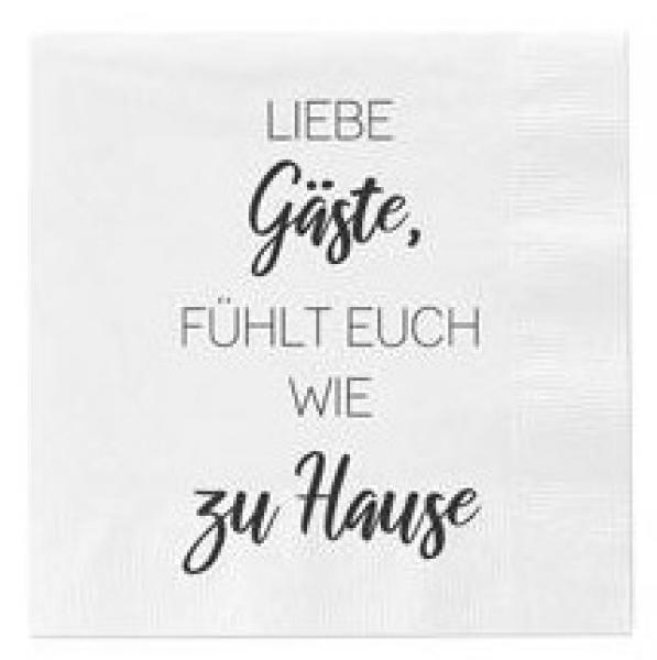 Liebe Gäste Tissue Serviette 33x33cm, 20 Stk.