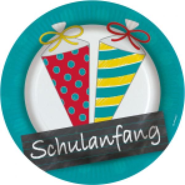 Schulanfang Teller 23cm, 8 Stk.