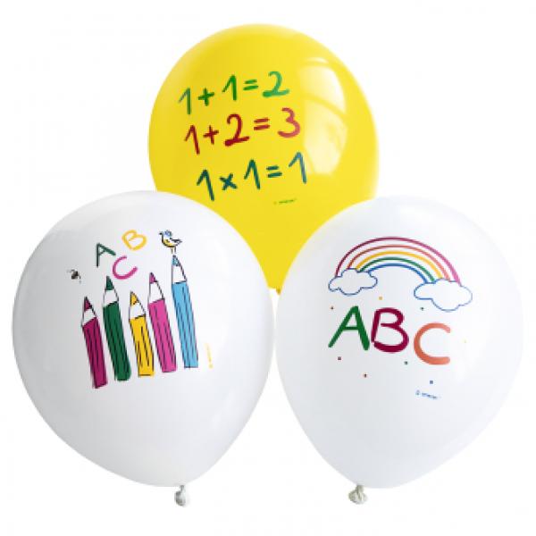 Schulstart Latexballons 27,5cm, 6 Stk.