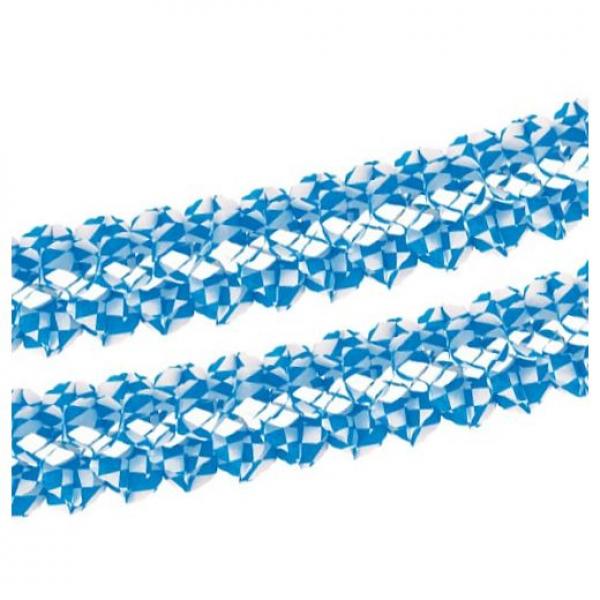 Bayrisch Blau Girlande Papier 4m x 16cm
