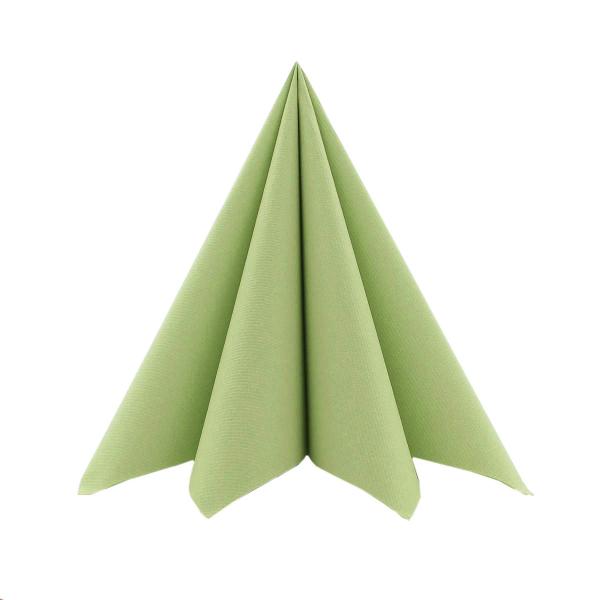 Olive Airlaid Serviette 40x40cm, 50 Stk.